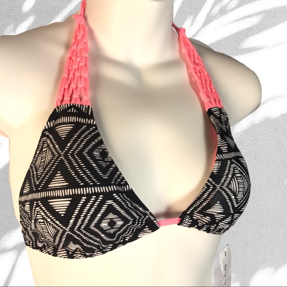 NWT Paper Dolls Tribal Print Crochet Detail Bikini - Picture 4 of 7
